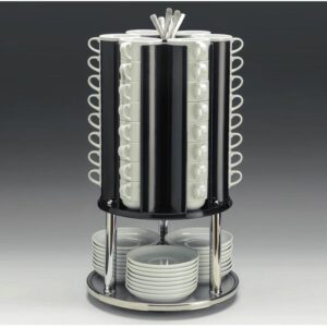 Zicco ZCP-757 Metal Altlı Döner Tabak Fincan Kaşık Standı, 30x55 cm