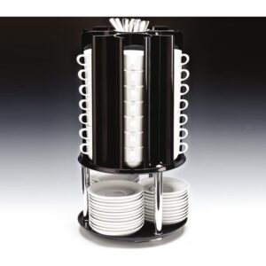 Zicco ZCP-362 Polikarbon Döner Fincan Tabak Kaşık Standı, 30x55 cm