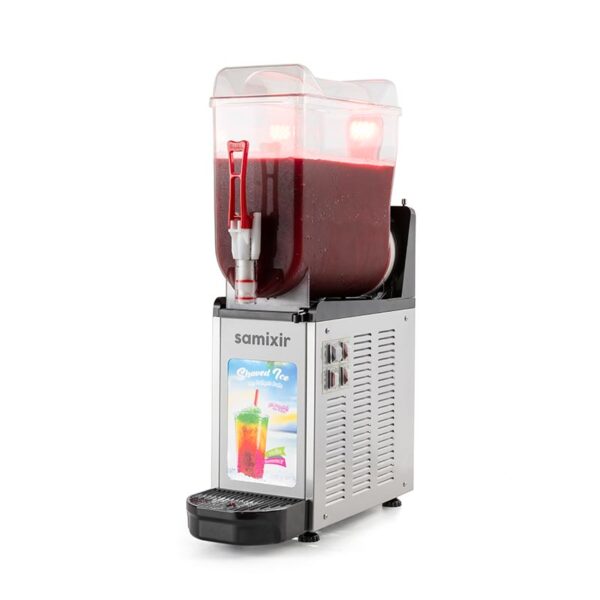 Samixir SLUSH12 Allure Twin Ice Slush Granita Milkshake ve Soğuk Meyve Suyu Dispenseri, 12 L, Inox