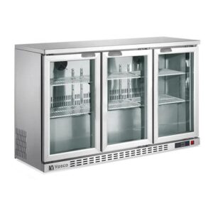 Vosco VBB-G350 3 Kapılı Bar Arkası Şişe Soğutucu Dolap, 338 L, Gri